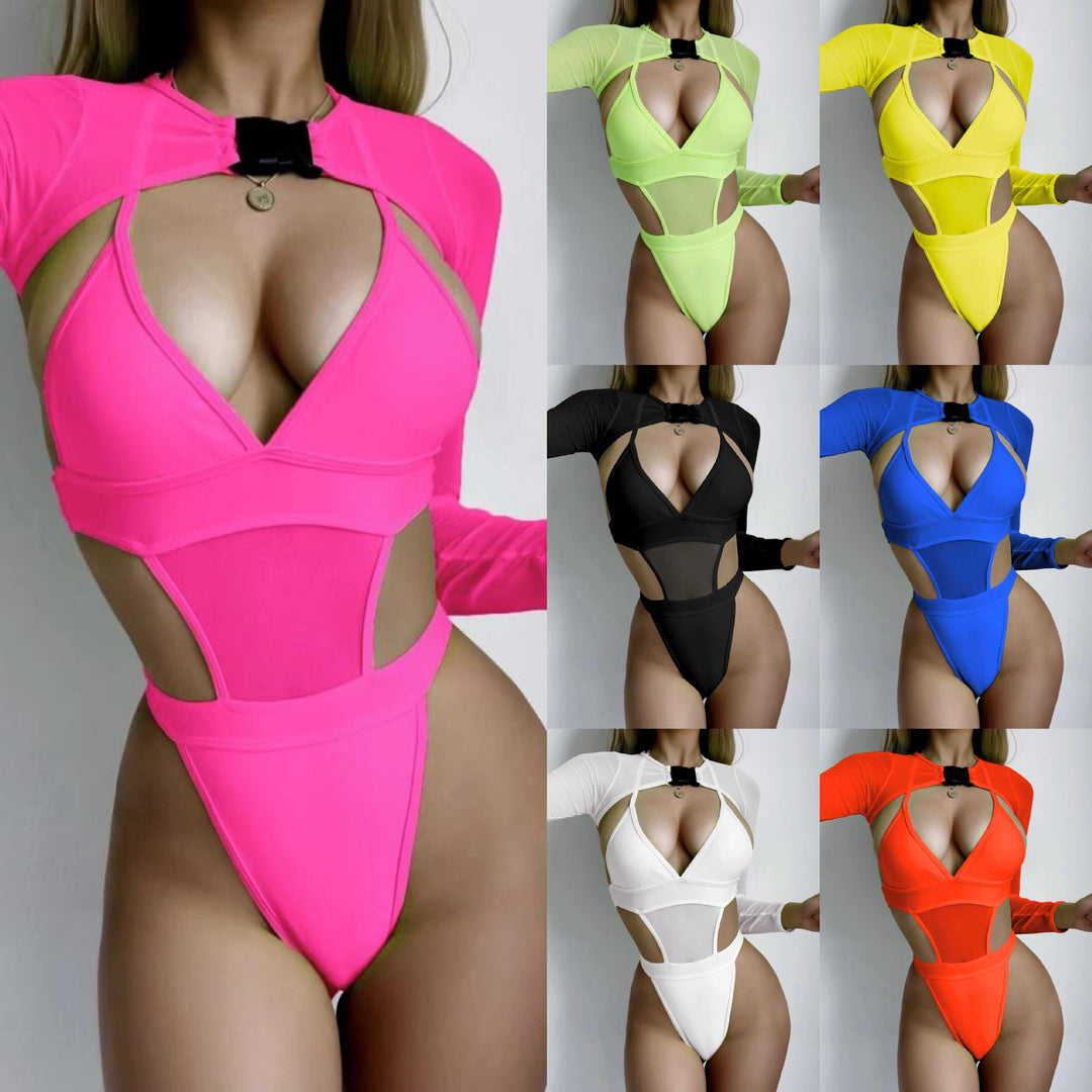 Damen Einteiler Badeanzug mit raffiniertem Cut-Out-Design EB