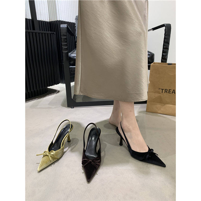 Damen Slingback Pumps mit zierlichem Schleifendetail EB
