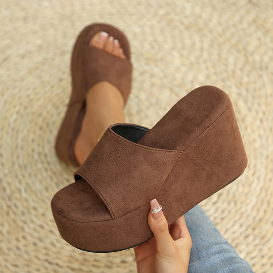 Damen Wedge-Pantoletten mit modischem Design und rutschfester Sohle EB
