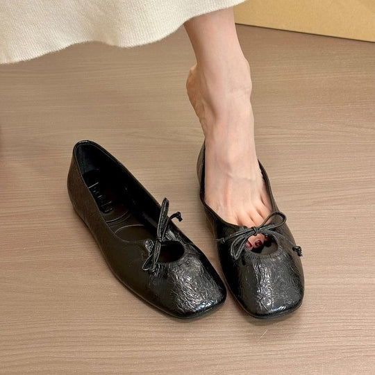 Damen elegante Ballerinas mit modischem Rüschendesign und komfortablem Innenfutter EB