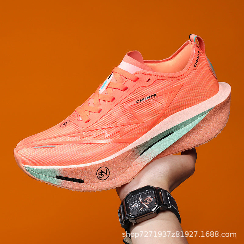Unisex leichter Performance Laufschuh mit gedämpfter Plateausohle und atmungsaktivem Mesh EB