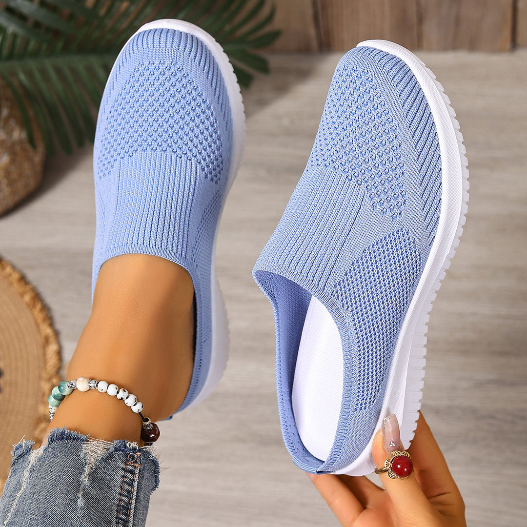 Damen Leichte und atmungsaktive Slipper mit flexiblem Obermaterial EB