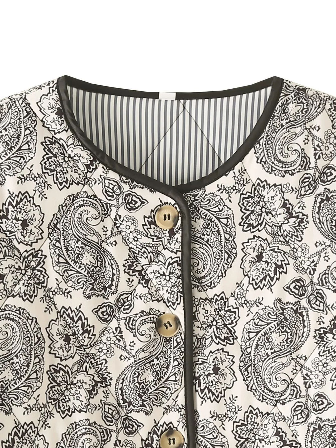 Damen modische Quiltjacke mit einzigartigem Paisleymuster EB