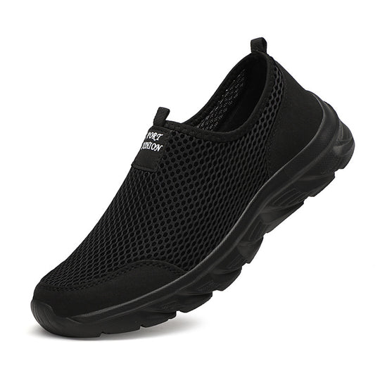 Damen Sportliche Slip-On Sneakers mit atmungsaktiver Mesh-Oberfläche EB