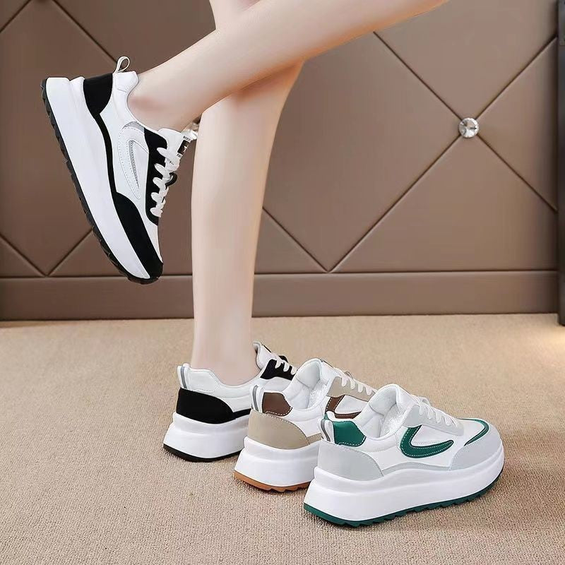 Damen Sportliche Sneakers mit modischer Profilsohle und atmungsaktivem Obermaterial EB