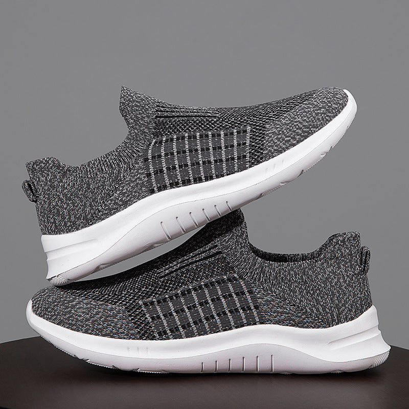 Damen Slip-On Sneakers mit elastischen Einsätzen und atmungsaktiver Stricktechnologie EB