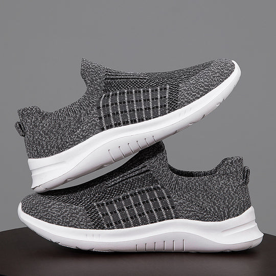 Damen Slip-On Sneakers mit elastischen Einsätzen und atmungsaktiver Stricktechnologie EB