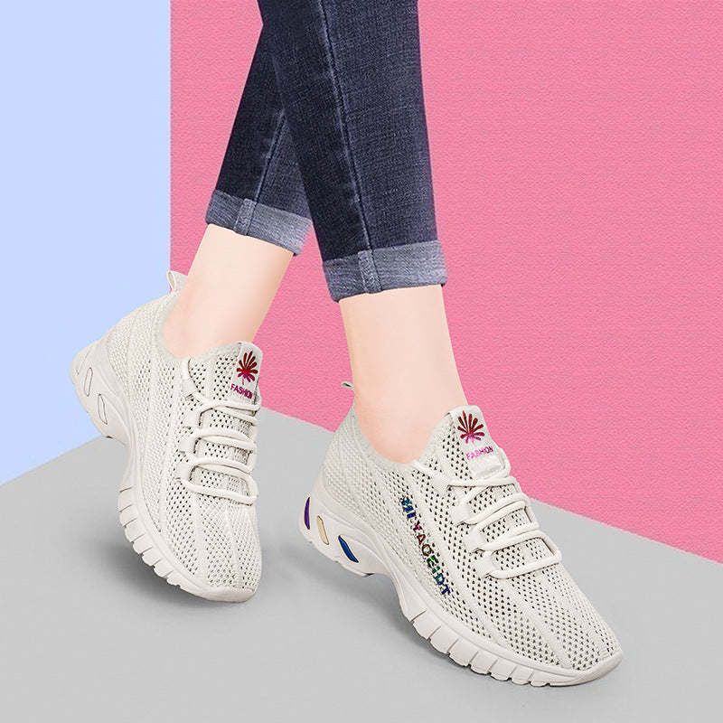 Damen Sportliche Freizeitschuhe mit elastischem Schnürsystem und atmungsaktiver Oberflächenstruktur EB
