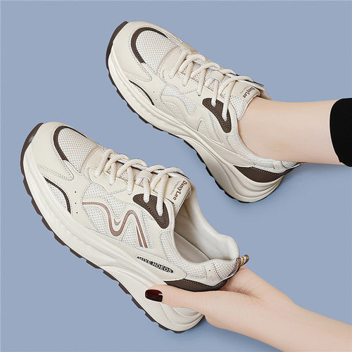Damen Sportliche Lifestyle-Sneaker mit atmungsaktivem Mesh und dämpfender Sohle EB