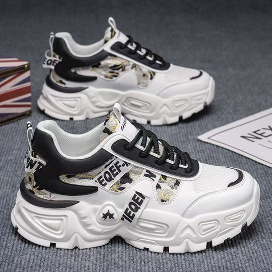 Damen Sportliche Chunky Sneakers mit atmungsaktivem Mesh-Obermaterial und stabiler Sohle EB