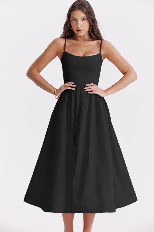 Damen Maxikleid mit floralem Print und verstellbaren Spaghettiträgern EB