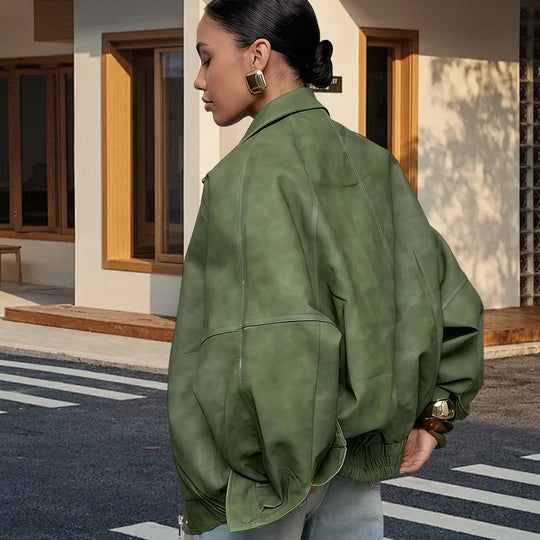 Damen Trendige Oversized-Jacke mit lässigem Schnitt und voluminösen Ärmeln EB