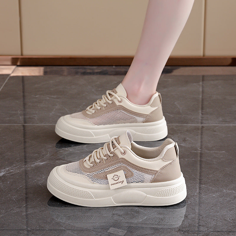 Damen trendige Sneakers mit atmungsaktivem Obermaterial und bequemer Sohle EB