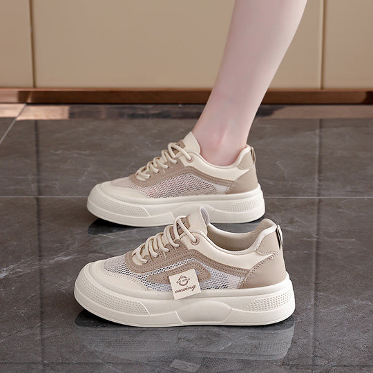 Damen trendige Sneakers mit atmungsaktivem Obermaterial und bequemer Sohle EB