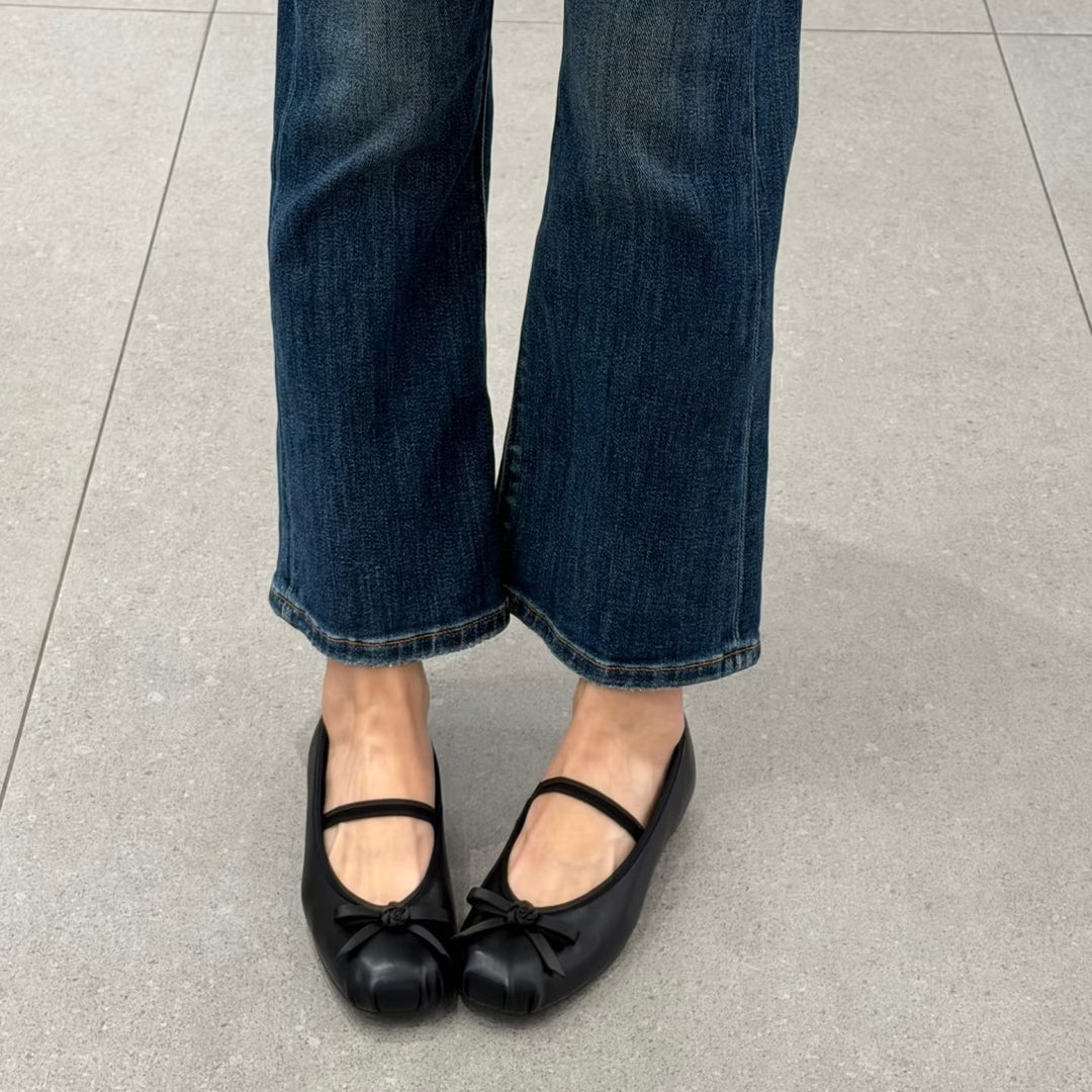 Damen Ballerinas mit dekorativem Schleifen-Design EB