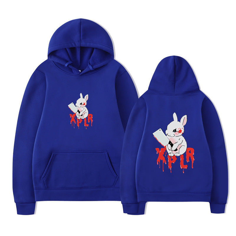 Damen Kapuzensweater mit auffälligem Cartoon-Motiv und bequemer Passform EB