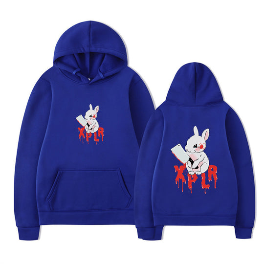 Damen Kapuzensweater mit auffälligem Cartoon-Motiv und bequemer Passform EB