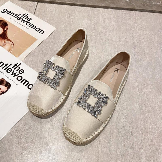 Damen Espadrilles mit glitzernden Applikationen und komfortablem Fußbett EB