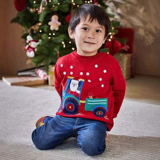 Kinder Sweatshirt mit fröhlichem Traktor-Motiv EB