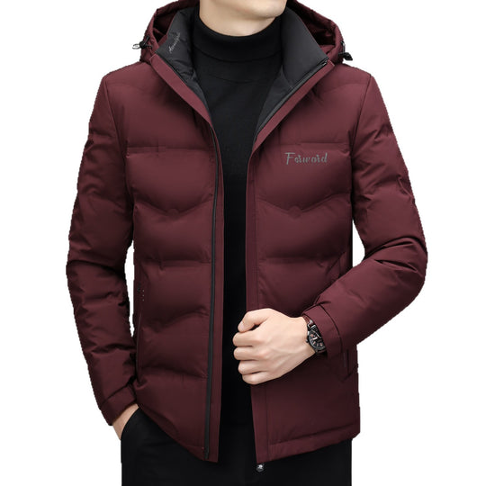 Herren Steppjacke mit Kapuze und schlanker Thermofütterung EB