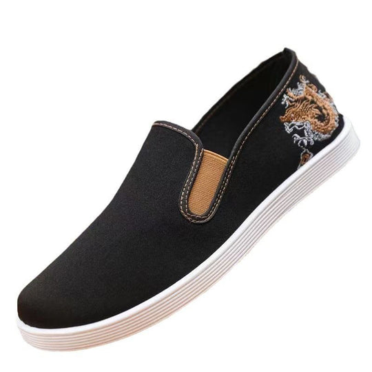 Damen Elegant bestickte Slip-On Schuhe EB