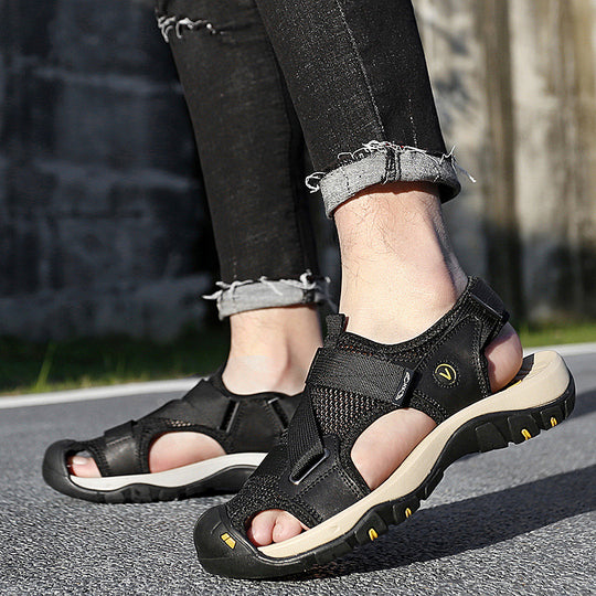 Herren Outdoor Sandalen mit rutschfester Sohle und verstellbarem Riemensystem EB