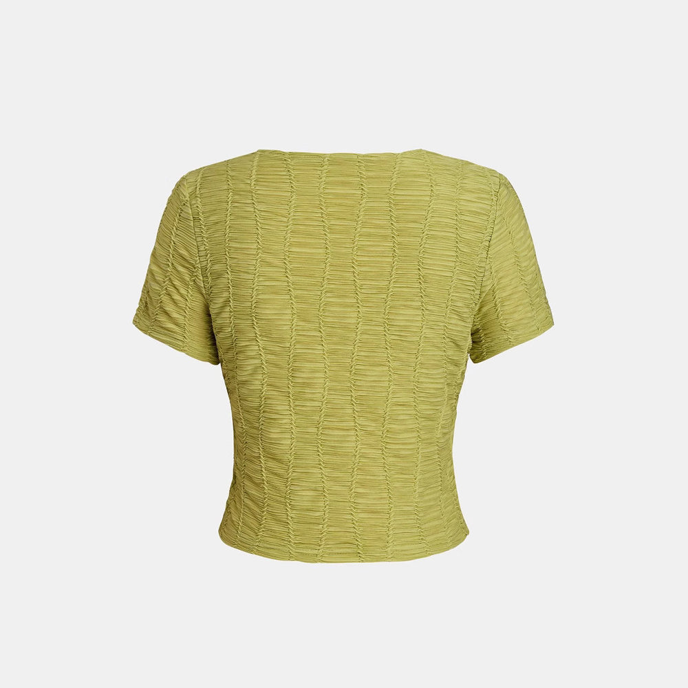 Damen lässige Bluse mit Raffung EB