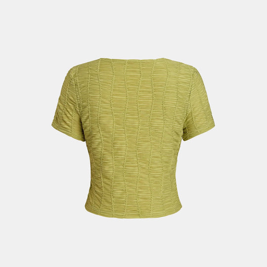 Damen lässige Bluse mit Raffung EB