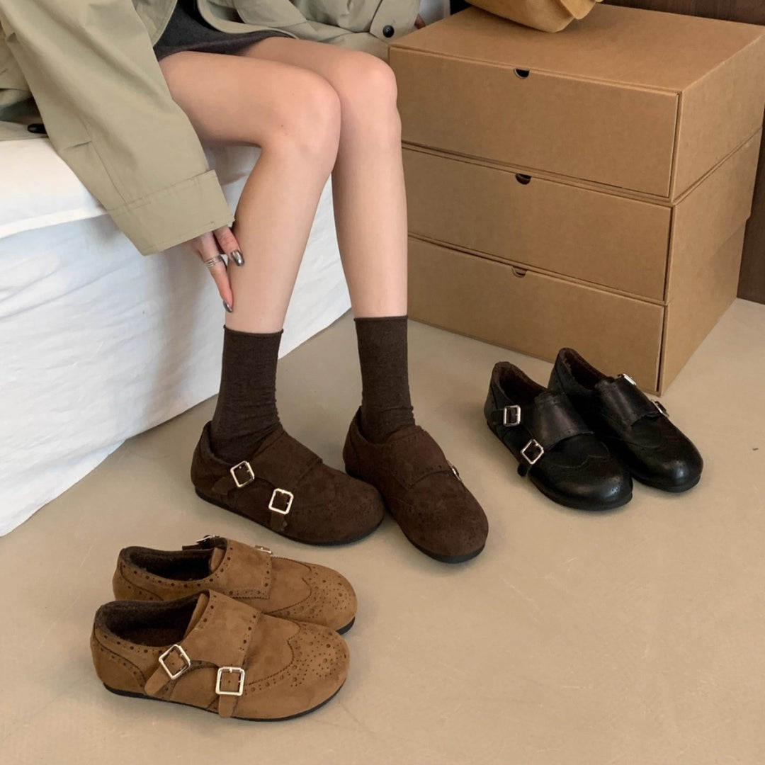 Damen Mokassins mit doppeltem Riemen und softer Innensohle EB