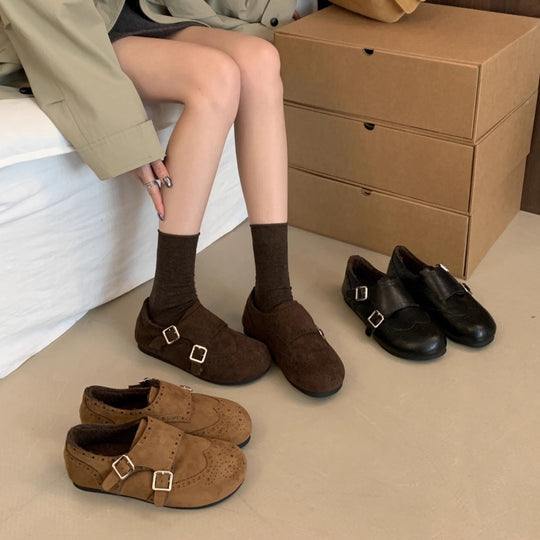 Damen Mokassins mit doppeltem Riemen und softer Innensohle EB