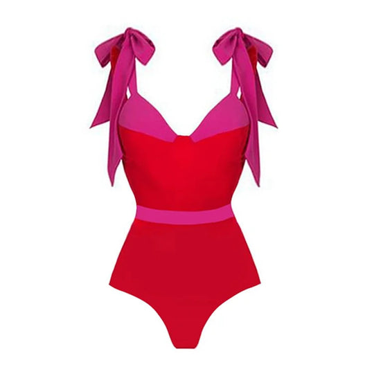Damen hochtailliertes Bikiniset mit Wickelrock EB