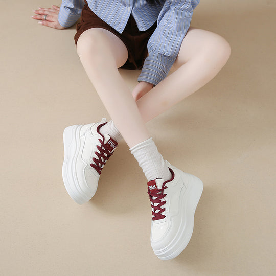 Damen modische Plateausneaker mit gepolsterter Sohle und atmungsaktivem Obermaterial EB