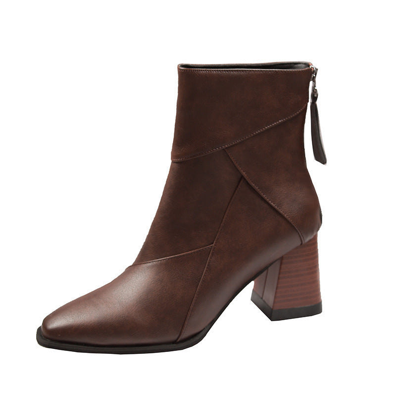 Damen modische Ankle Boots mit eleganter Schafthöhe und sorgfältiger Nahtverarbeitung EB