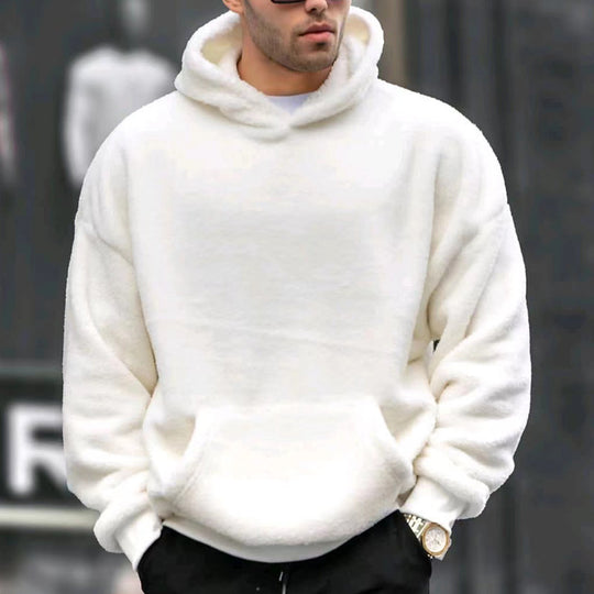 Herren Bequemer Fleece-Hoodie mit Kängurutasche EB