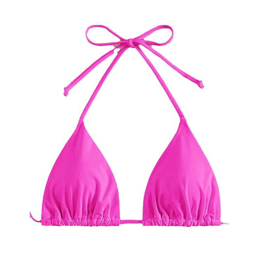 Damen Triangel-Bikini mit verstellbaren Trägern und raffiniertem Schnitt EB