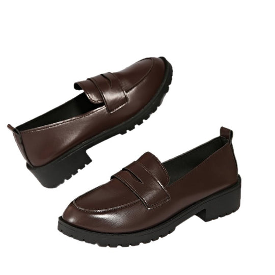 Damen Loafers aus hochwertigem Leder mit bequemer Laufsohle EB