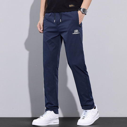 Herren Sportliche Freizeithose mit verstellbarem Kordelzug und seitlichen Reißverschlusstaschen EB