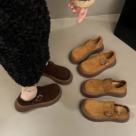 Damen modische Slipper mit bequemer Sohle und dekorativem Schnallenverschluss EB