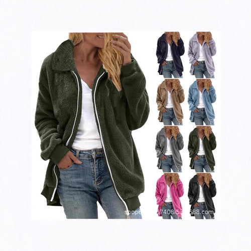 Damen Fleece-Jacke im Oversized-Stil EB