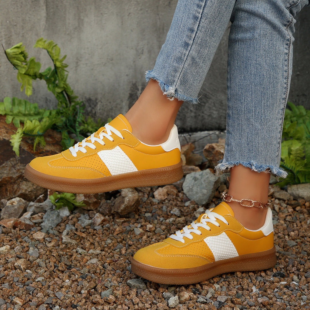 Damen modische Sneakers mit atmungsaktiver Oberflächenstruktur und rutschfester Sohle EB