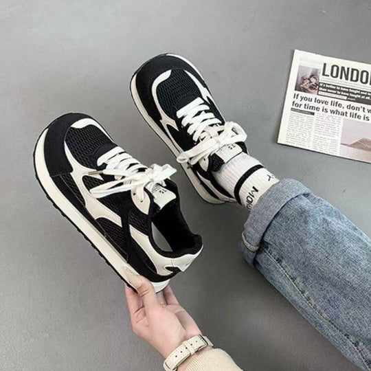 Damen Sportive Lifestyle Sneakers mit atmungsaktiver Mesh-Oberfläche und dämpfender Sohle EB