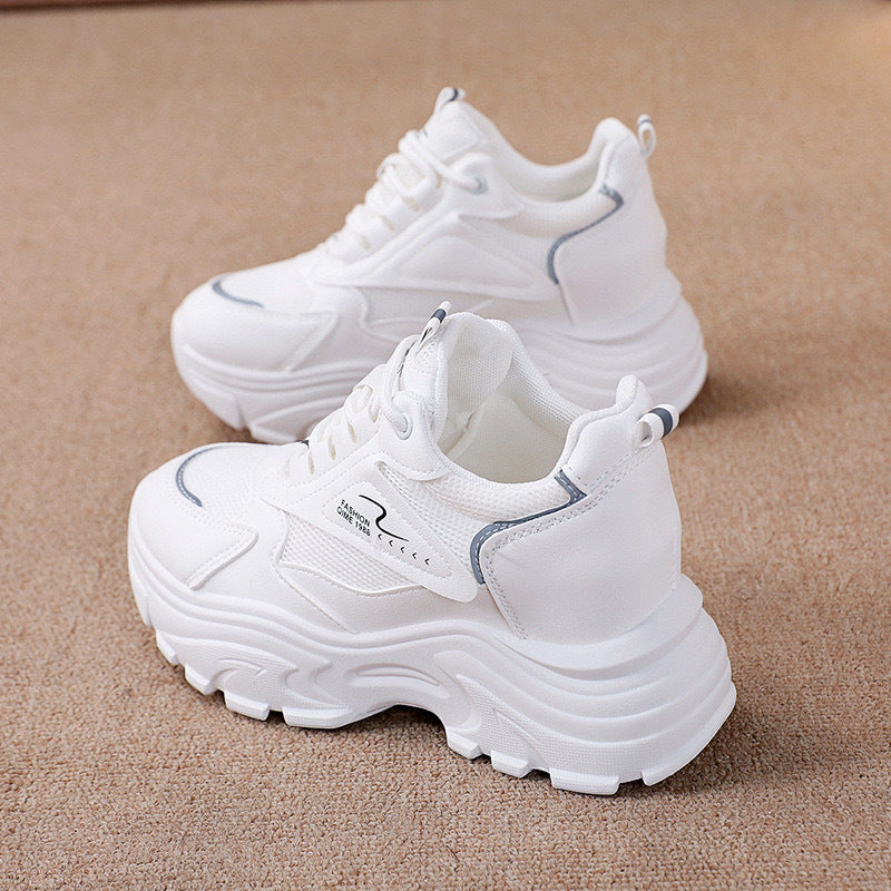 Damen Chunky Sneakers mit atmungsaktiver Mesh-Oberfläche und stabiler Dämpfung EB