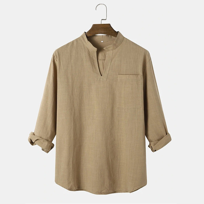 Damen lässige Leinenbluse EB