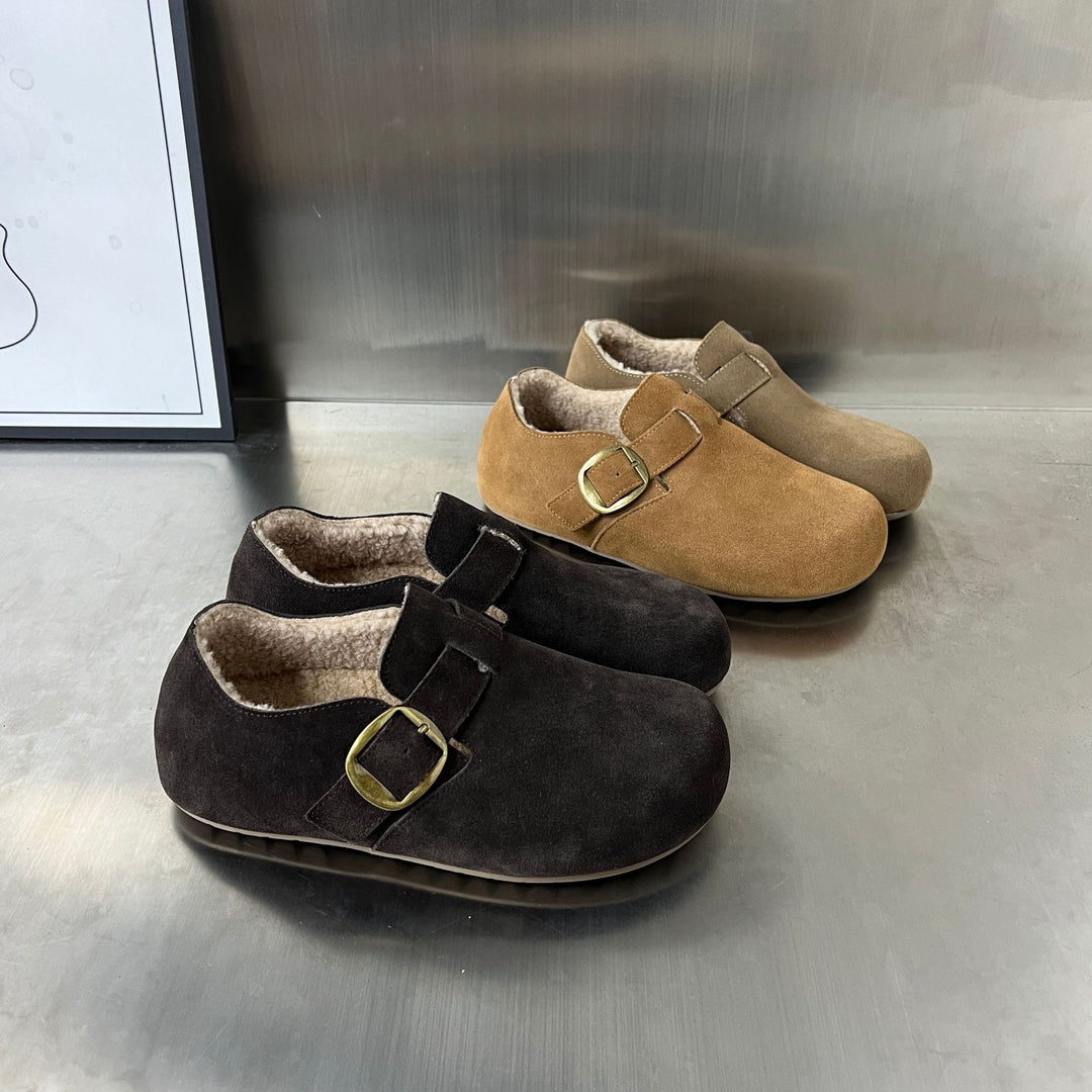 Damen Komfortable Clogs mit weichem Innenfutter und innovativem Schnallenverschluss EB