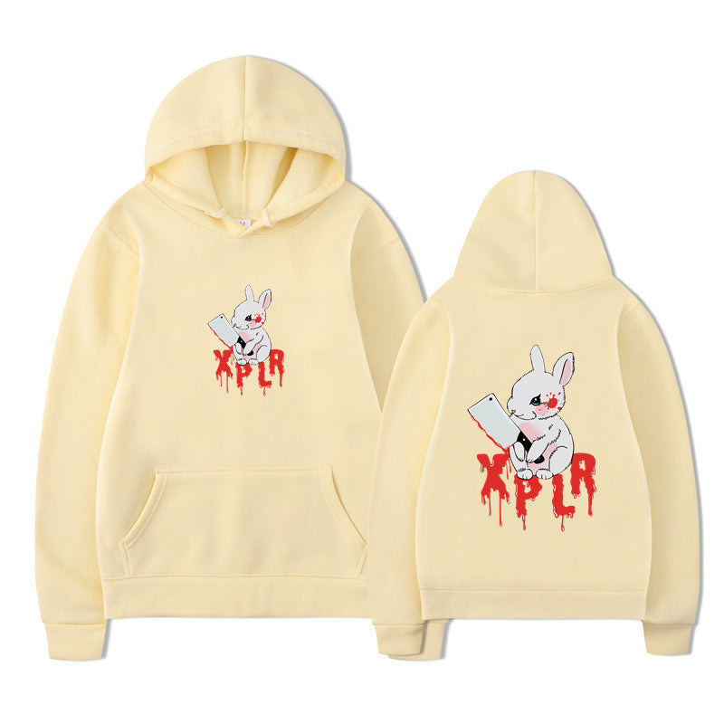 Damen Kapuzensweater mit auffälligem Cartoon-Motiv und bequemer Passform EB