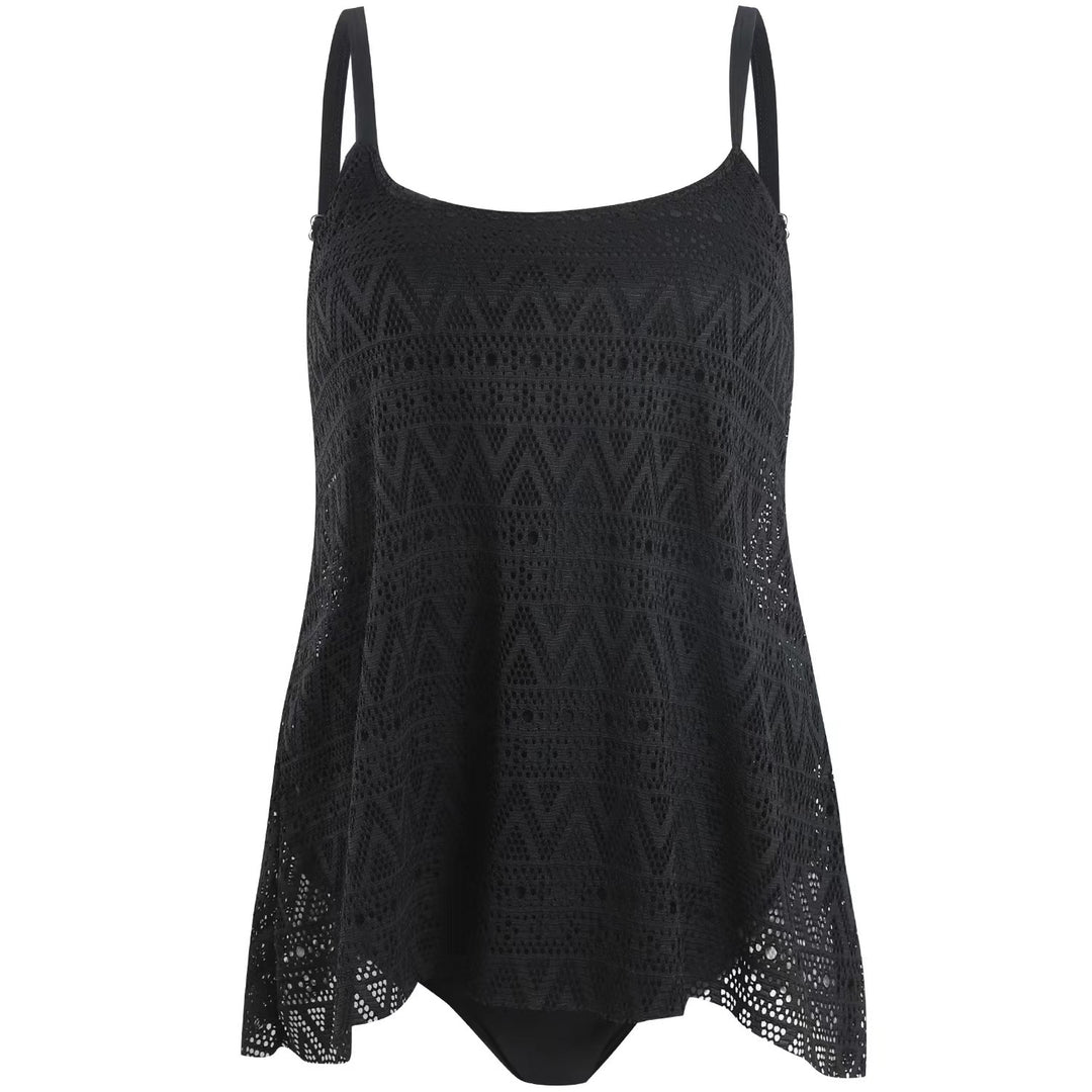 Damen elegantes Strandtop mit modischem Lochmuster EB