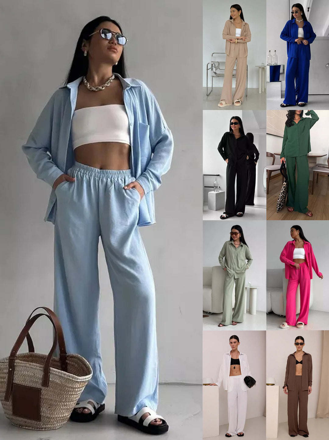 Damen Lässige Hemdbluse aus leichtem Material EB