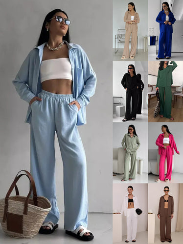 Damen Lässige Hemdbluse aus leichtem Material EB