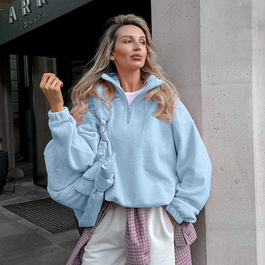 Damen Steppjacke mit hohem Kragen und Reißverschluss EB