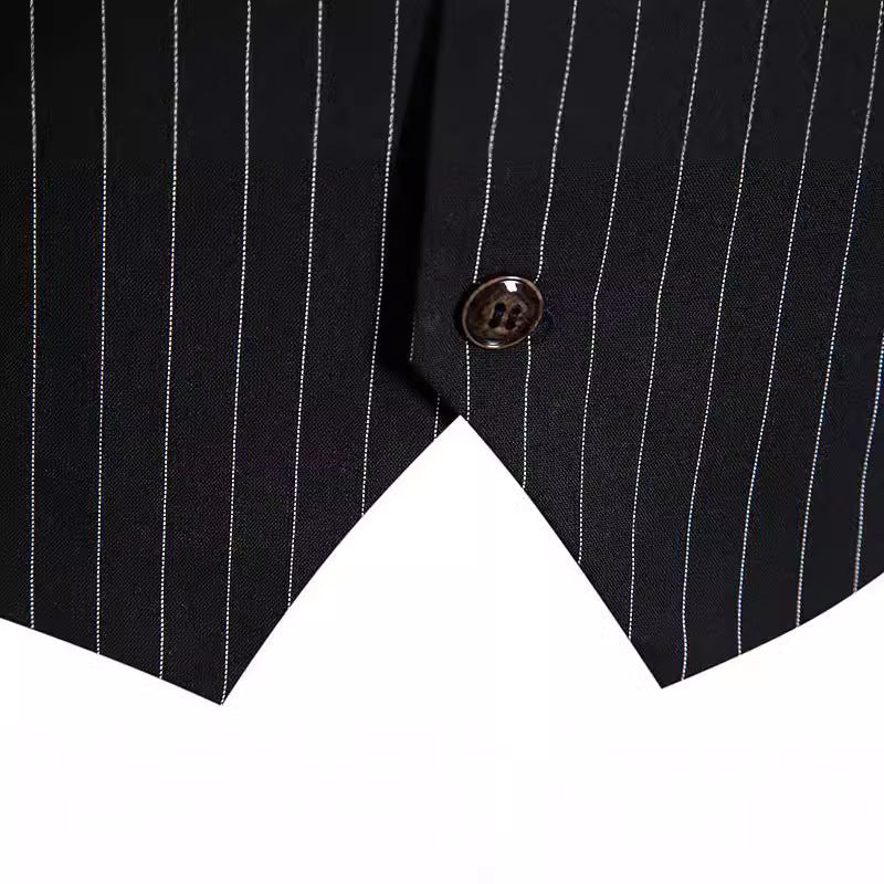 Herren elegante Anzugweste mit feinem Nadelstreifenmuster EB